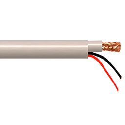 [LVP-MRG59-W1] CABLE COAXIAL MINI RG59 EXTERIOR BLANCO CON ENERGIA 305MTS BOBINA
